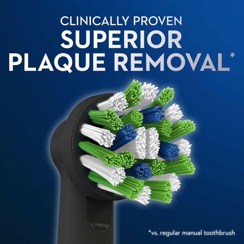 Oral-B CrossAction 8006540887165 tête de brosses 6 pièce(s) Noir