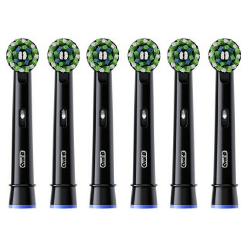 Oral-B CrossAction Replacement Brush Heads, Black, 6-Count
