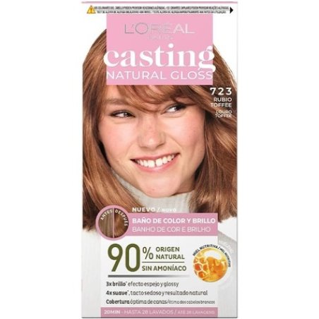 L'Oréal Paris Casting Natural Gloss Permanent Colouring 723 Blonde Toffee 90% Natural Origin