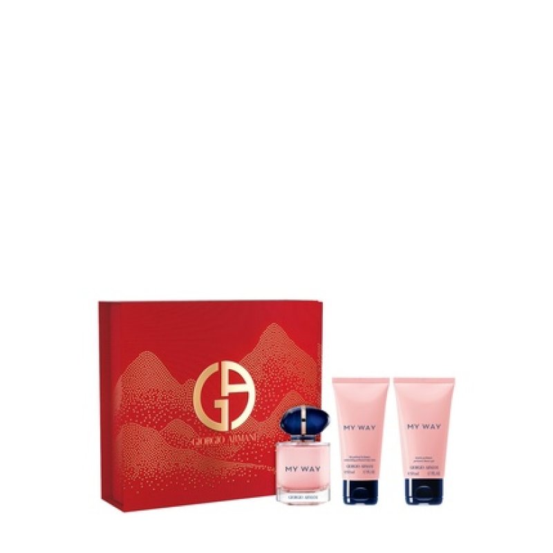 Giorgio Armani My Way Eau De Parfum Set - 50 Ml With Body Lotion And Shower Gel