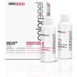 Professional Two Stage Hair Dye Colour Remover Treatment Set - No Ammonia and Peroxide