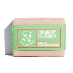 Natural Eco Strawberry and Verbena Peeling Bar Soap 110g