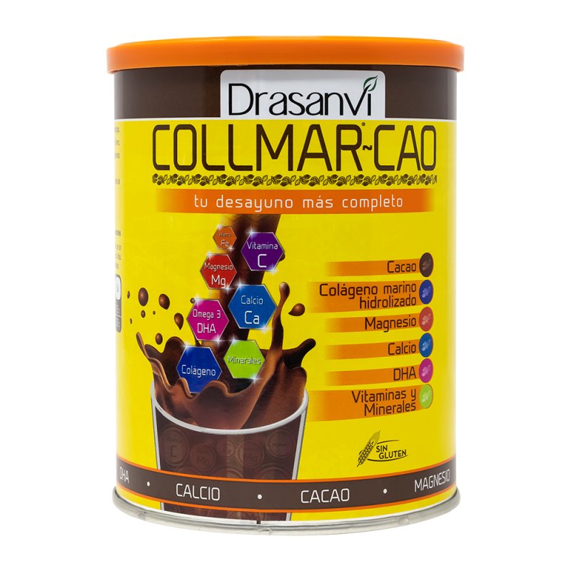 COLLMAR Cao Drasanvi Hydrolyzed Marine Collagen with Cocoa, DHA, Magnesium and Calcium 300g