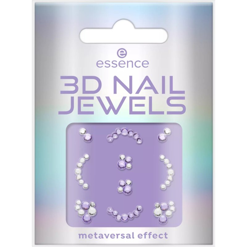 Essence 3D Nail Jewels Violet Nail Stickers 10pcs