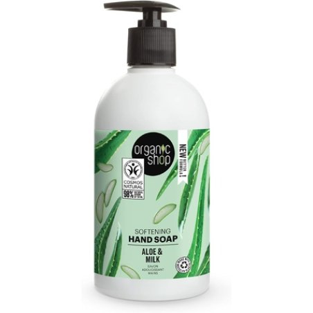 Organic Shop Softening Hand Soap Aloe and Milk 500ml
