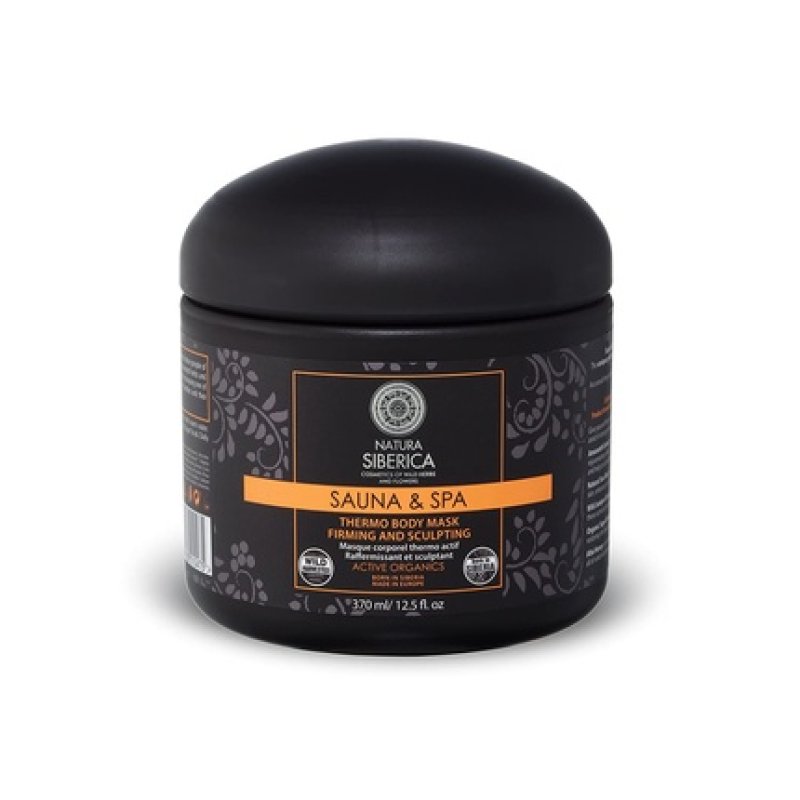 Natura Siberica Thermo Body Mask Slimming 370ml Amaranth Oil Volcanic Clay Organic Juniper Extract Organic Sage Extract