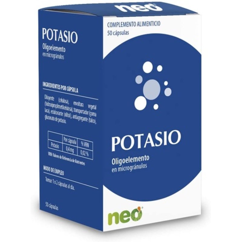 NEO Potassium for Promoting Fluid Elimination and Muscle Strengthening Microgranular Trace Element 50 Capsules