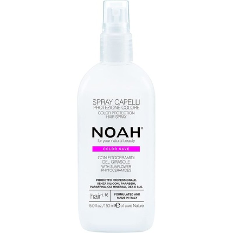 NOAH 1.16 Color Protection Hair Spray 150ml - Formulated and Made in Italy - Cruelty Free No SLS or Parabens Nickel