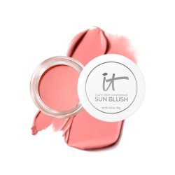 IT Cosmetics Glow with Confidence Sun Cream Blush Blendable Buildable Blush Bronzer for a Pop of Sun-Blushed Color