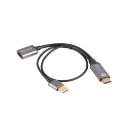 ADAPTADOR LANBERG 4K HDMI MACHO/DISPLAYPORT HEMBRA 20CM