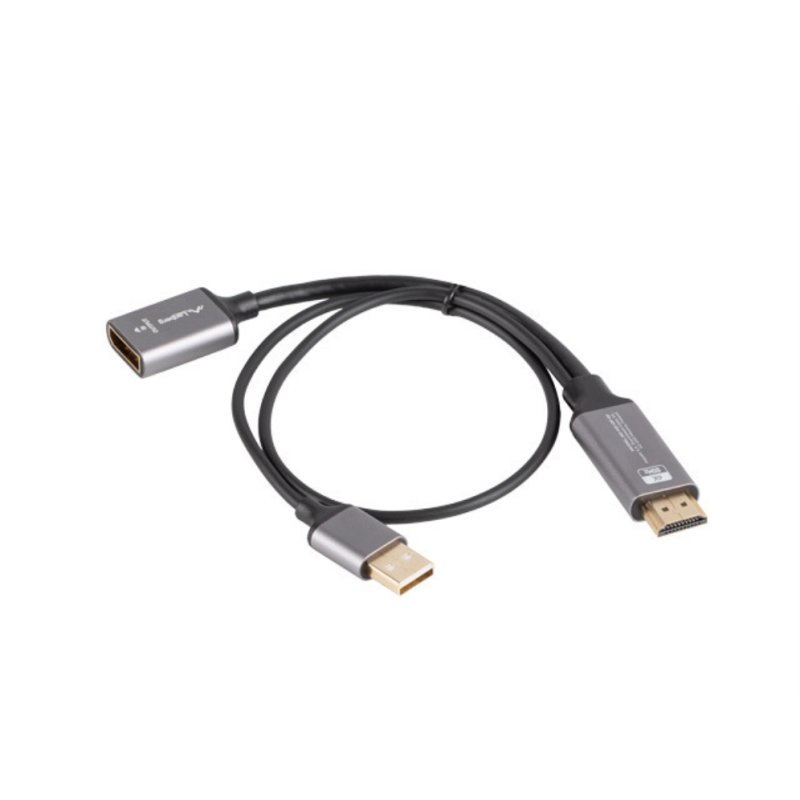 ADAPTADOR LANBERG 4K HDMI MACHO/DISPLAYPORT HEMBRA 20CM