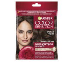 Garnier Color Shampoo Retouch Permanent Hair Color Chestnut Brown - 100% Coverage of White Hair - Lasts up to 4 Weeks