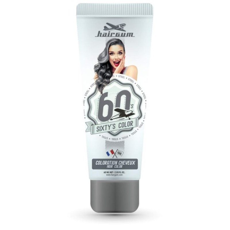 Hairgum Steel Sixty'S Colour Cream 60ml Silver