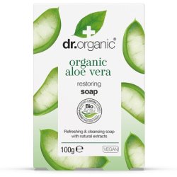 Dr Organic Aloe Vera Soap Bar Natural Vegetarian Cruelty Free Paraben & SLS Free Recyclable Packaging 100g