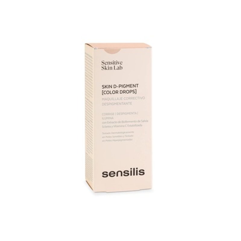 Sensilis Skin D-Pigment Color Drops Makeup Concealer with Bio-Sage Extract and Stabilized Vitamin C 30ml