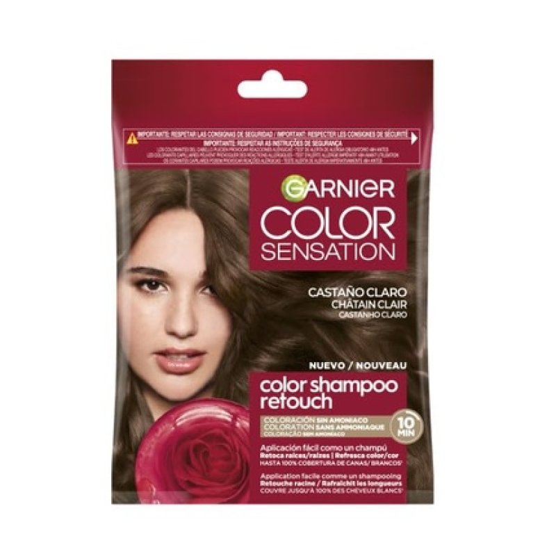 Garnier Color Shampoo Retouch Semi-Permanent Hair Color Light Brown