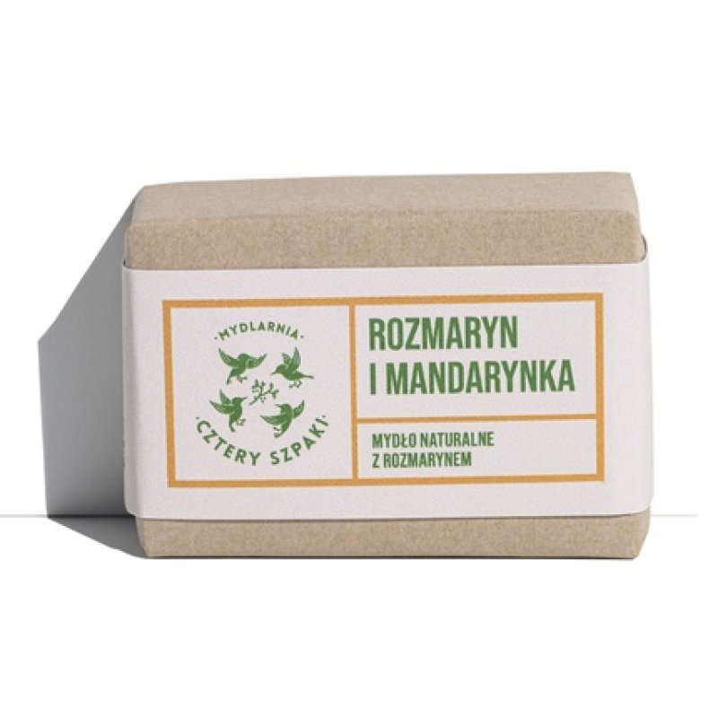 Mydlarnia Cztery Szpaki Natural Soap With Rosemary, Rosemary And Mandarin 110g