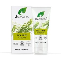 Dr Organic Tea Tree Purifying Cream Natural Vegan Cruelty Free Paraben & SLS Free 50ml