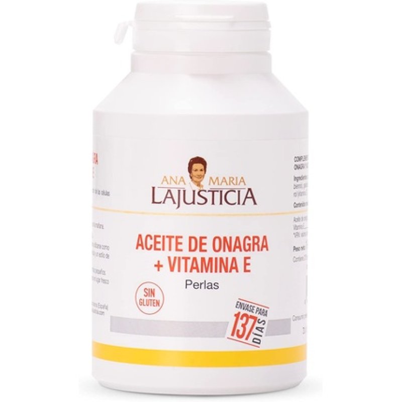 ANA MARIA LAJUSTICIA Evening Primrose Oil with Vitamin E 275 Soft Capsules 1000mg