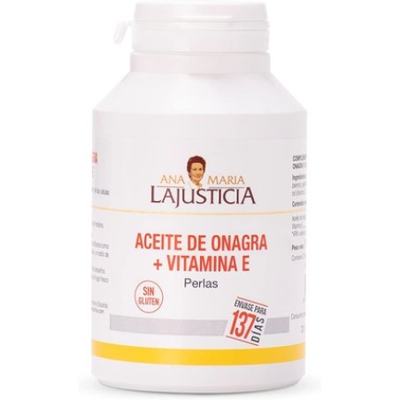ANA MARIA LAJUSTICIA Evening Primrose Oil with Vitamin E 275 Soft Capsules 1000mg