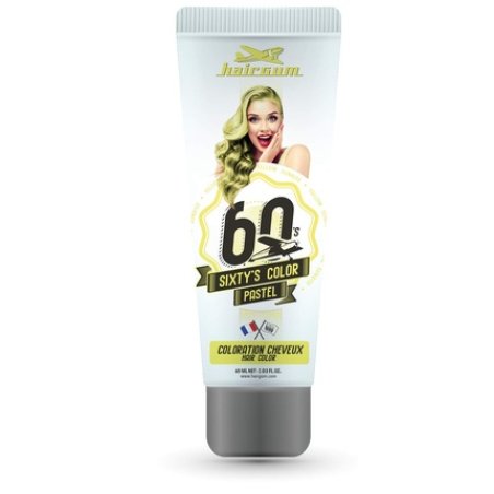 Hairgum Yellow Sunrise Sixty's Colour Cream 60ml Yellow
