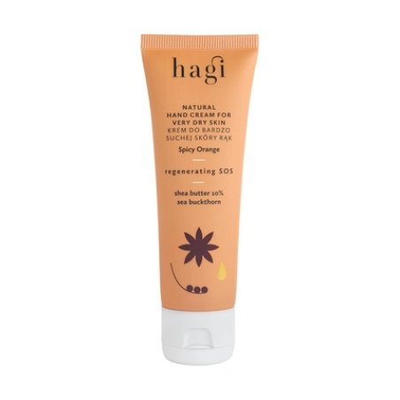 Hagi Spicy Orange Natural Hand Cream for Very Dry Skin with Sea Buckthorn Extract Shea Butter Organic Orange Water