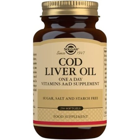 Solgar Cod Liver Oil Softgels Premium Blend of Essential Fatty Acid With Vitamins A & D Supports Brain, Vision and