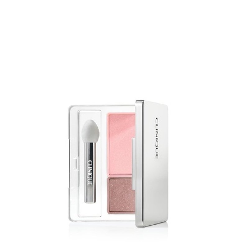 Clinique All About Shadow Duo Eye Shadow Makeup Safe For Sensitive Eyes AJ Strawberry Fudge