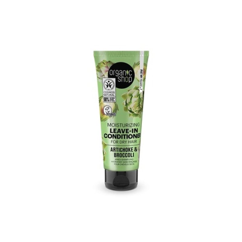 Organic Shop Moisturizing Leave-In Conditioner for Dry Hair Artichoke and Broccoli 75ml