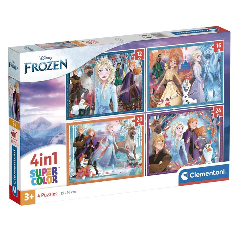 Supercolor 4 in 1 - Disney Frozen 2 (4 Puzzle (12-24 Teile))