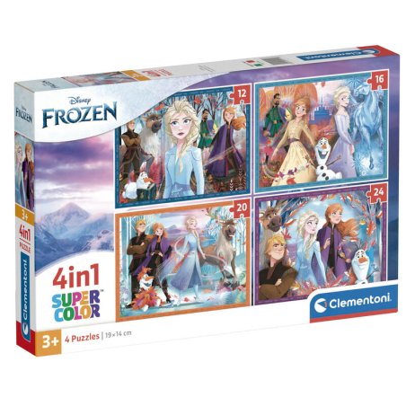 Supercolor 4 in 1 - Disney Frozen 2 (4 Puzzle (12-24 Teile))