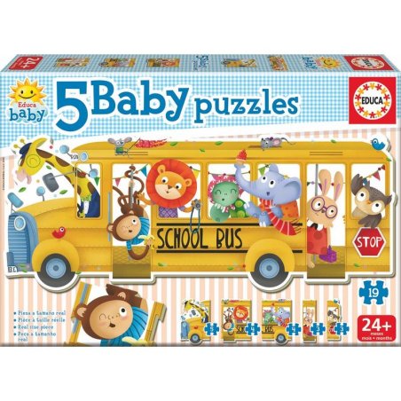 Puzzle Educa compatible Baby - Autobus (5 puzzles)
