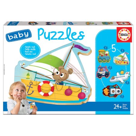 Puzzle Educa compatible Baby - Véhicules II (5 puzzles)