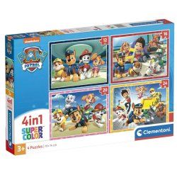 Supercolor 4 in 1 - Paw Patrol (4 Puzzle (12-24 Teile))