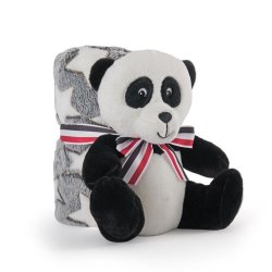 Panda bear Soft blanket plush toy 22cm