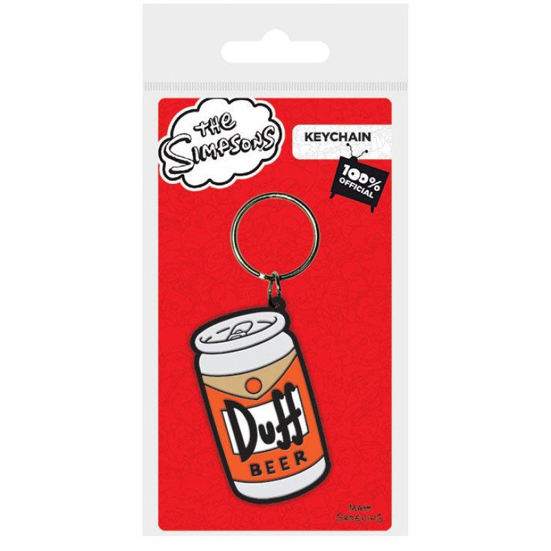 Les Simpsons - Duff Porte-Clef en Caoutchouc