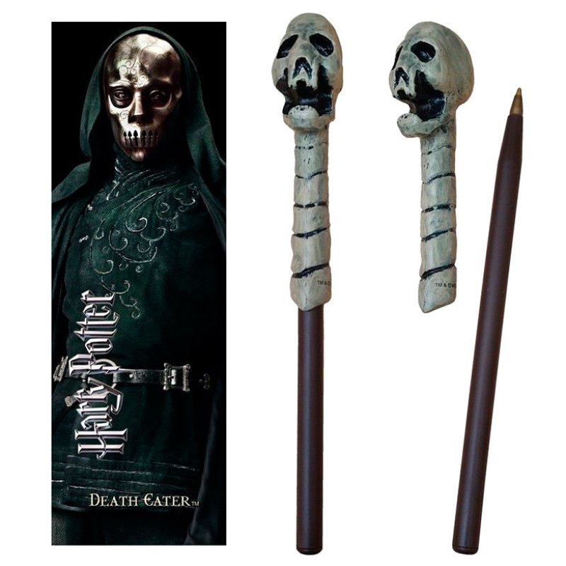 Harry Potter - Death Eater Skull Wand Pen and Bookmark