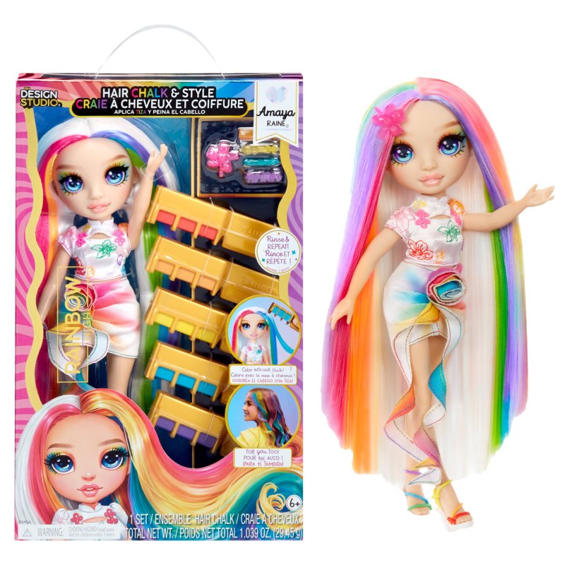 Rainbow High Hair Chalk & Style Doll- Amaya (Rainbow)