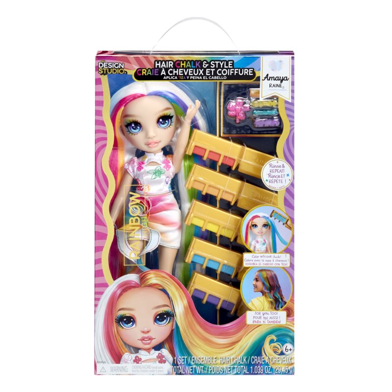 MGA Rainbow High Hair Chalk & Style Doll- Amaya (Rainbow)