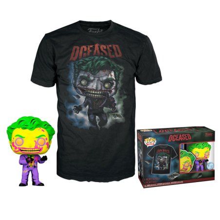 Funko Pop! & Tee: Dceased - The Joker (Blacklight) - S