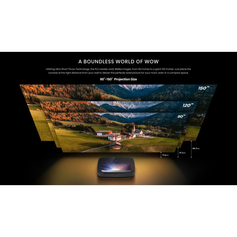 Hisense Laser TV PL2 vidéo-projecteur Projecteur à focale ultra courte 2700 ANSI lumens DLP UHD 4K (3840x2160)