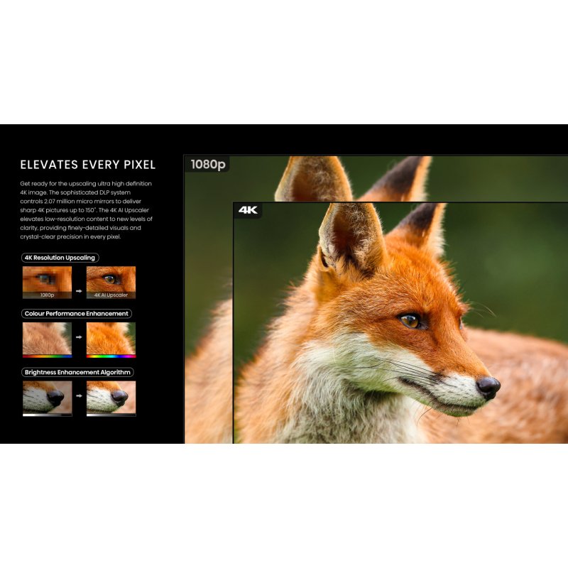 Hisense Laser TV PL2 data projector Ultra short throw projector 2700 ANSI lumens DLP UHD 4K (3840x2160) 3D Black