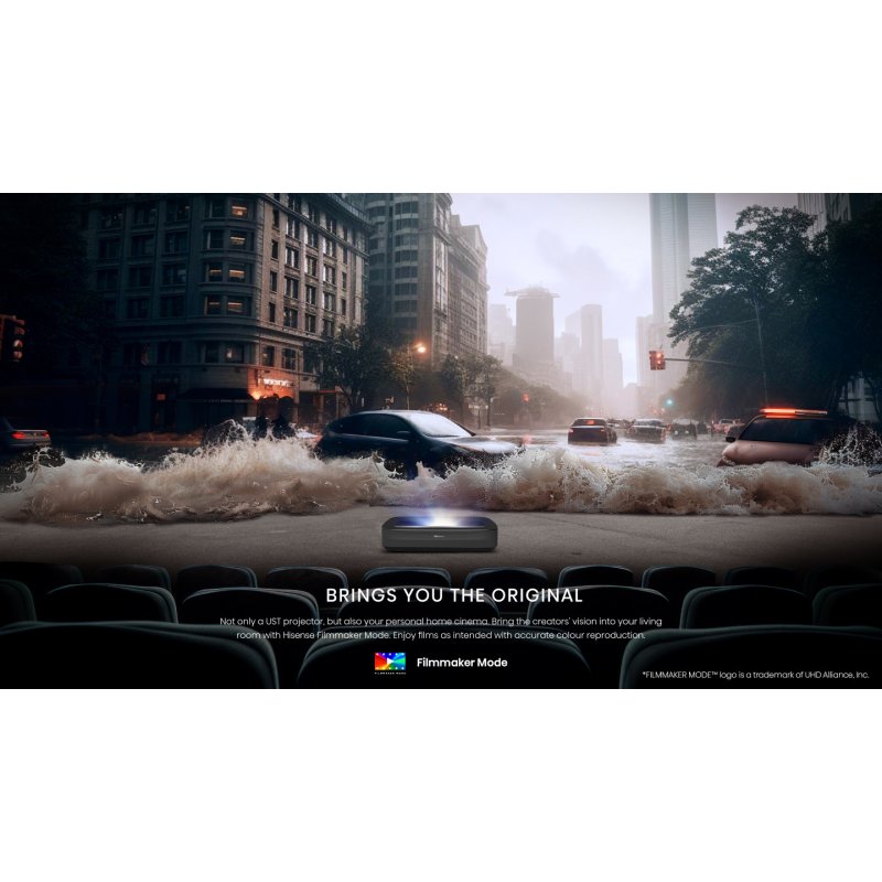 Hisense Laser TV PL2 data projector Ultra short throw projector 2700 ANSI lumens DLP UHD 4K (3840x2160) 3D Black