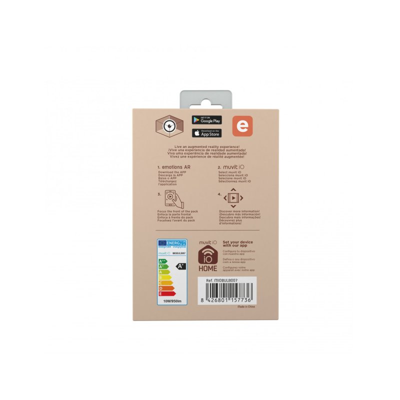 Muvit MIOBULB007 éclairage intelligent Ampoule intelligente Wi-Fi 10 W