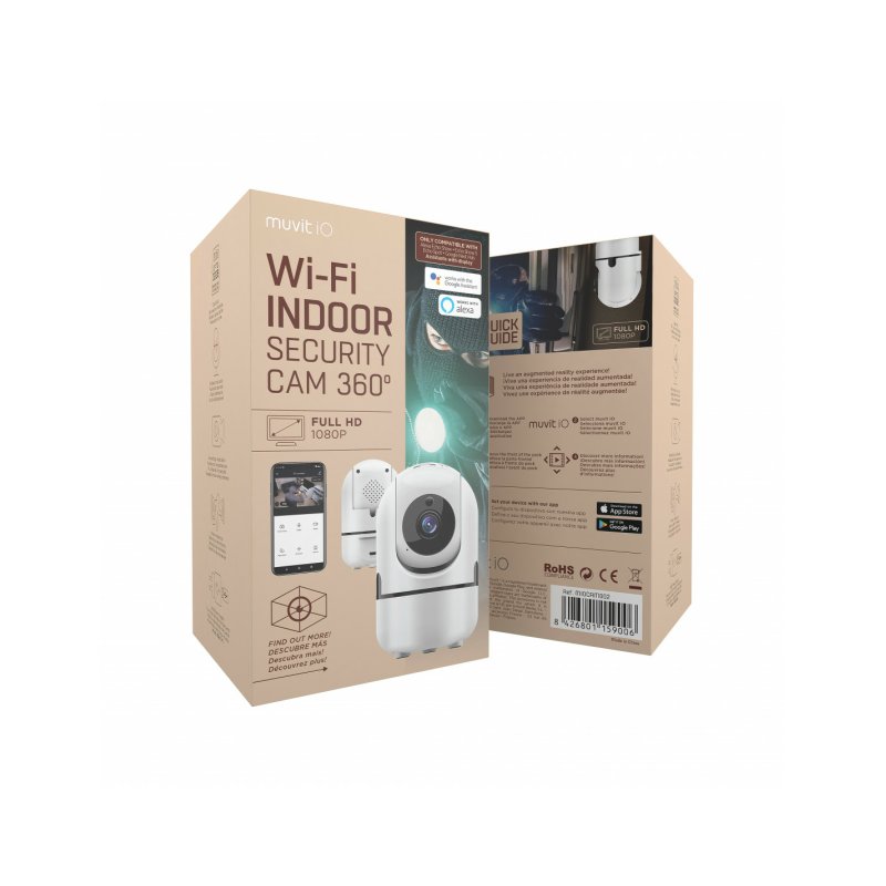 CAMERA DE SECURITE INTERIEURE WIFI 1080P FULL HD ROTATION 360