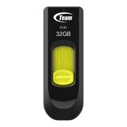 Team Group C141 lecteur USB flash 32 Go USB Type-A 2.0 Noir, Jaune