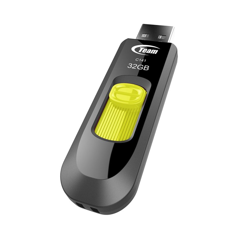 Team Group C141 lecteur USB flash 32 Go USB Type-A 2.0 Noir, Jaune