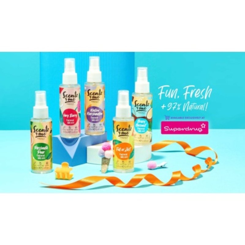 Scentz4me Full Body Mist Set 5 x 100ml - Coconut, Berry, Marshmallow, Pear, Zest