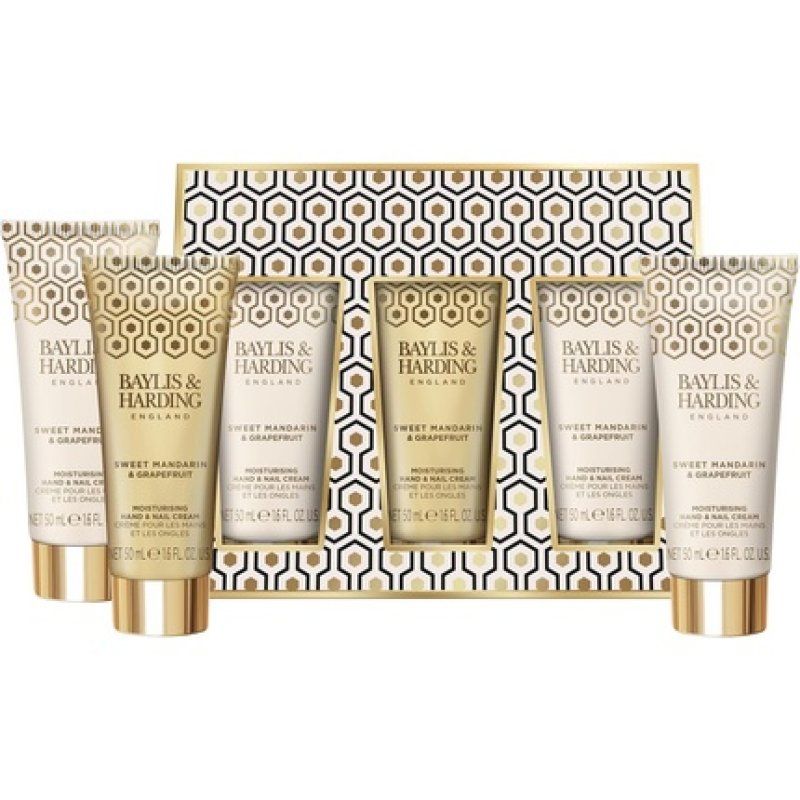 STOCKICX4 - Baylis & Harding Sweet Mandarin & Grapefruit Indulgent Hand Trio Gift Set - Vegan Friendly