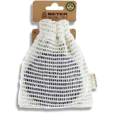 Beter Cleansing Makeup Remover Discs Reusable Natural Fiber Cotton and Bamboo Charcoal Washable 6 units - Pack of 6